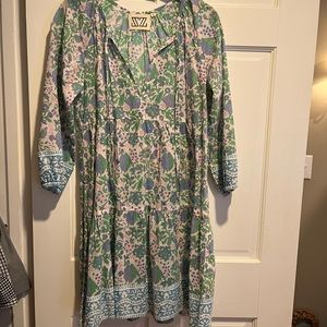 sz blockprints priya dress size small violent and stem green padra